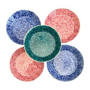 Rare Vintage Bassanella Made in Italy Tidbit Plates Set of 5